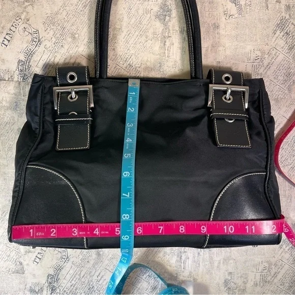 PRADA Nylon Leather Trimmed Tessuto Shouder Bag - Picture 13 of 16